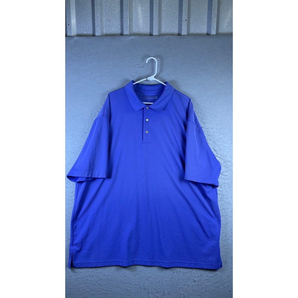 Nike Performance Polo Mens 2XT Purple Excellent Mesh Golf Short Sleeve Shirt